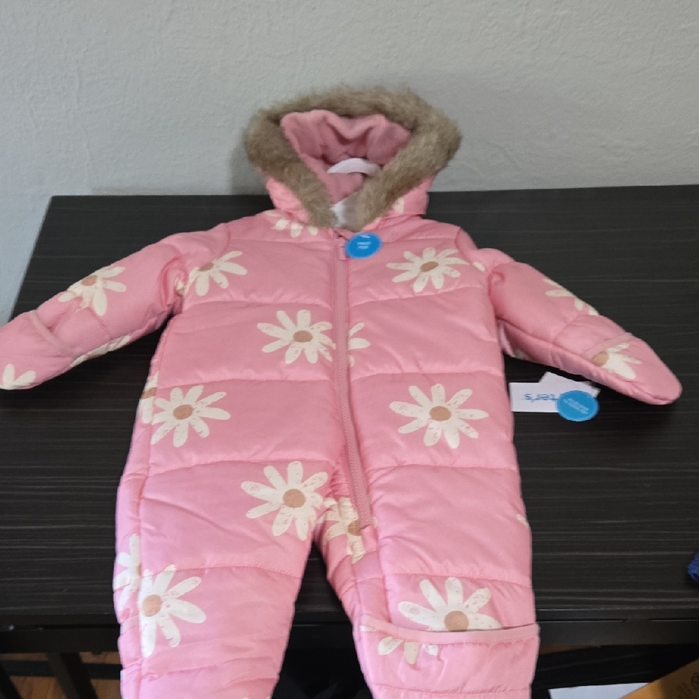 Carter's Pink Floral Puffer Jacket